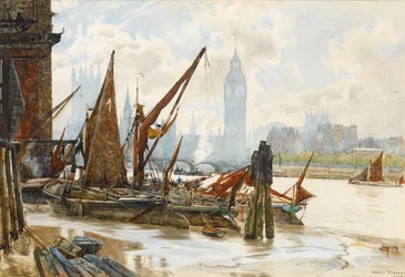 Westminster vanaf de zuidoever, 1885